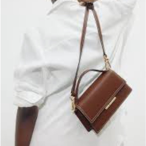 Fall Faux Leather Brown Top Handle Bag - Picture 2 of 9